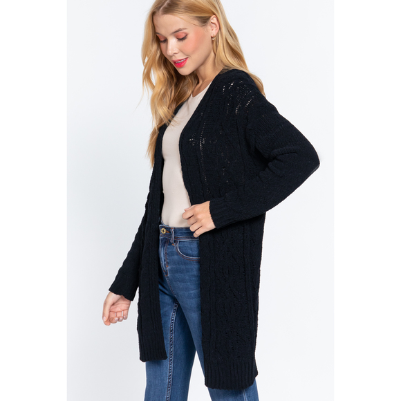 Chenille Sweater Cardigan - Picture 3 of 7